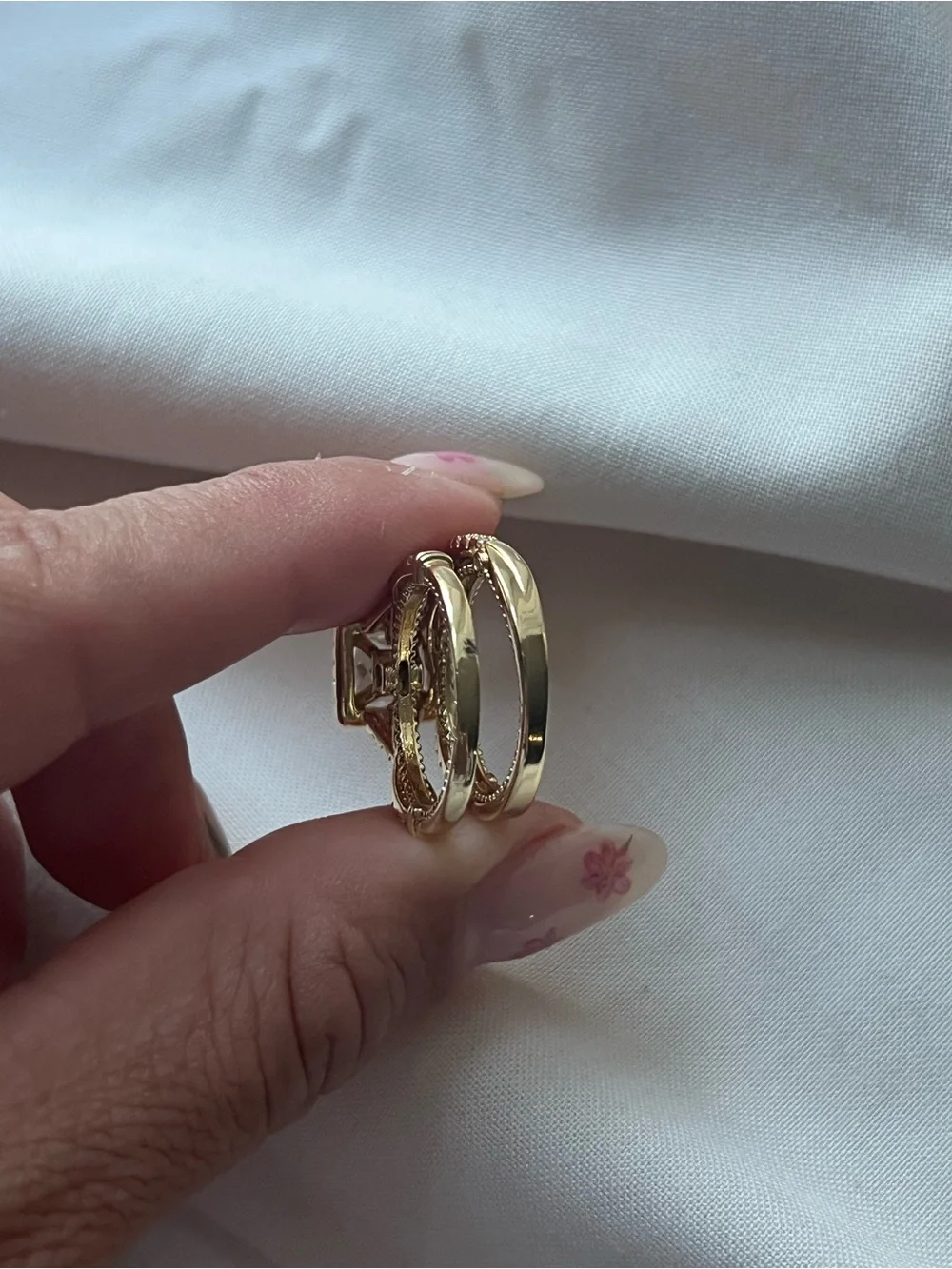 Princess cut diamond ring set